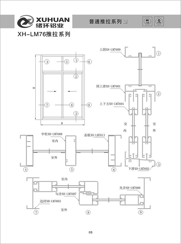 XH-LM76推拉系列