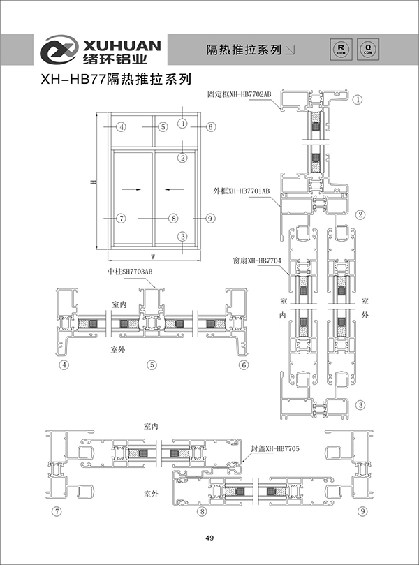XH-HB77隔热推拉系列