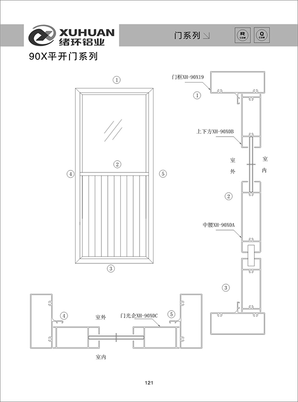 90X平开门系列